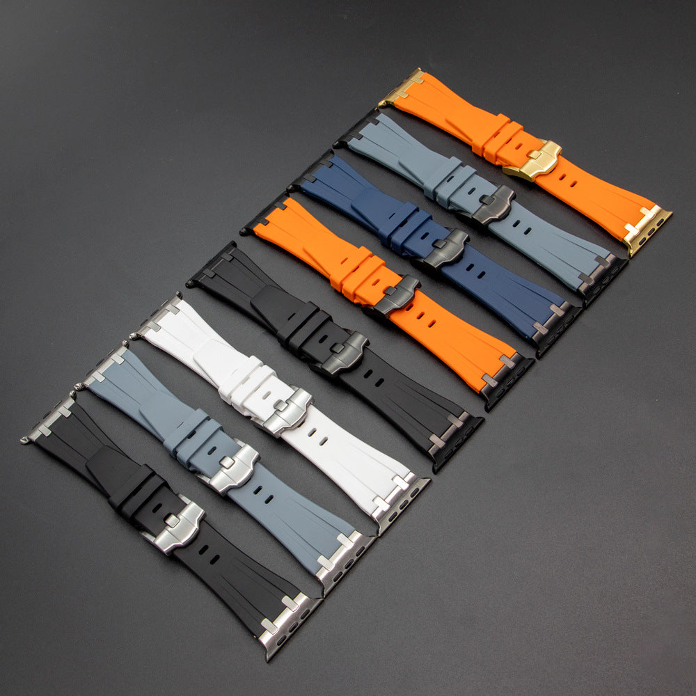 Metal Head Silicone Band For Apple Watch