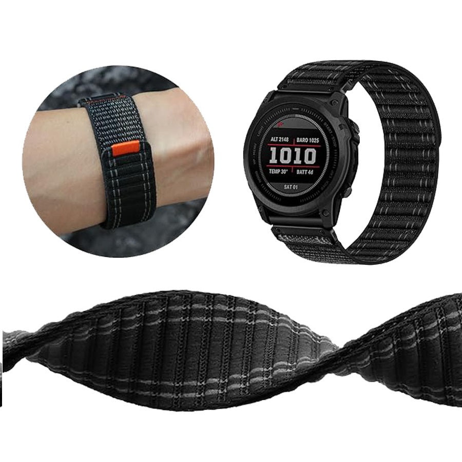 Quick Fit Nylon Sport Band For Garmin Fenix 7X/6X/5X/