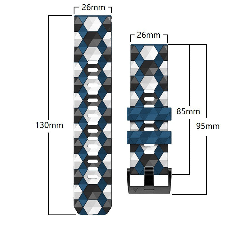 Football Pattern Sports Strap for Garmin Fenix 8 7 7X 6 6X 5X