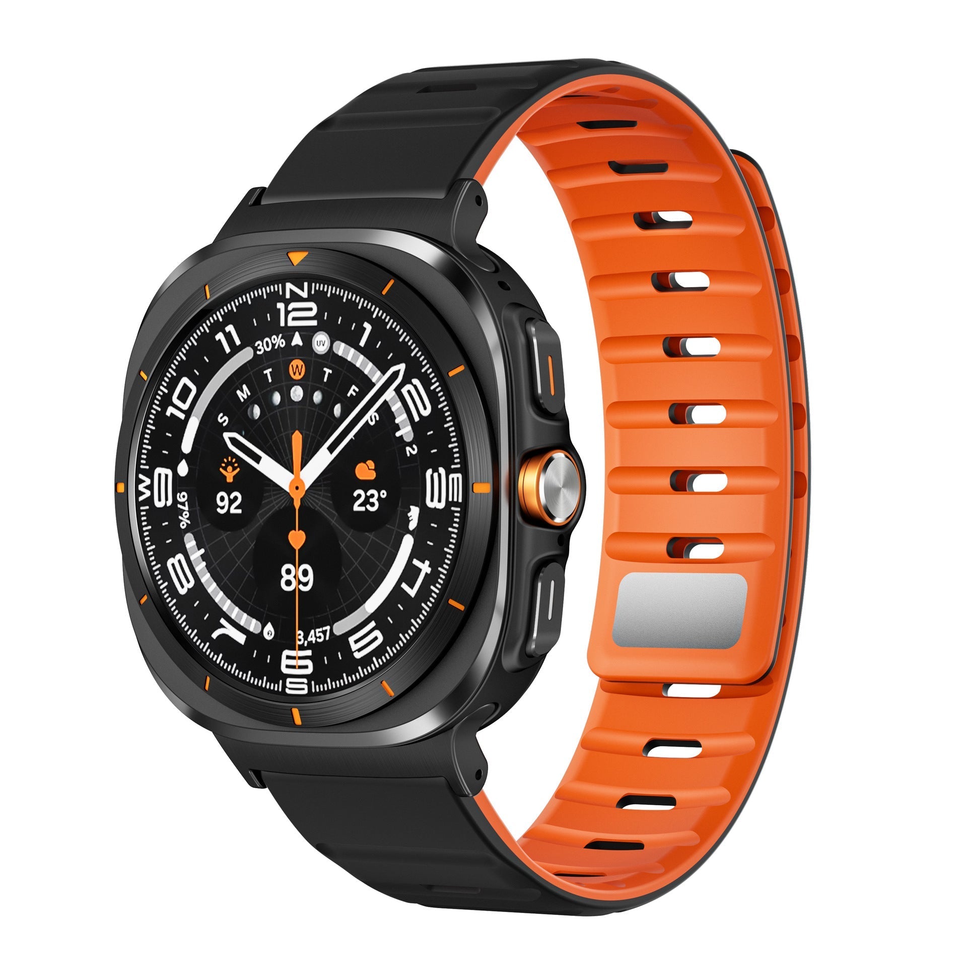 Sport Silicone Magnetic Buckle Watch Strap for Samsung Galaxy Watch 7 Ultra