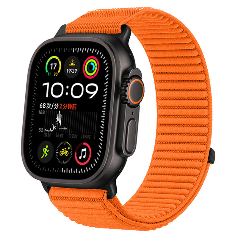 Mountain Pattern Nylon Loop Strap For Apple Watch