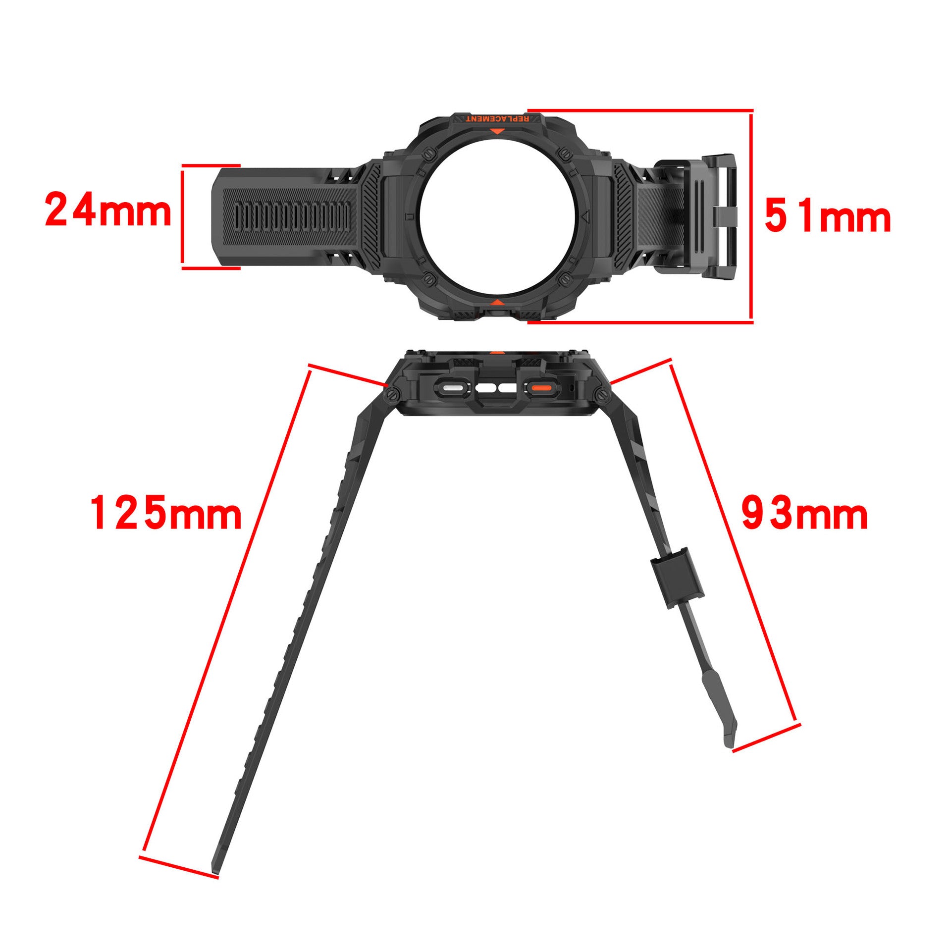 Anti-Drop Hollow Armor Watch Strap For Galaxy Watch7 Ultra 47mm