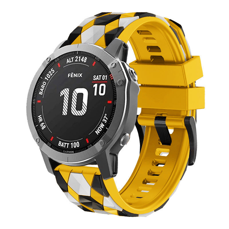 Football Pattern Sports Strap for Garmin Fenix 8 7 7X 6 6X 5X