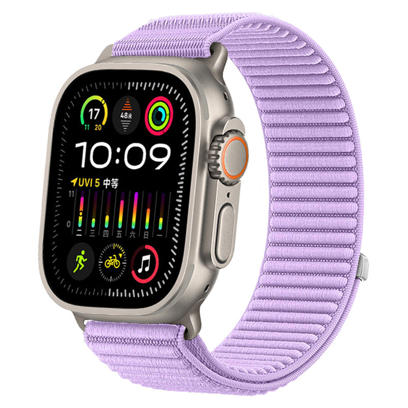 Mountain Pattern Nylon Loop Strap For Apple Watch
