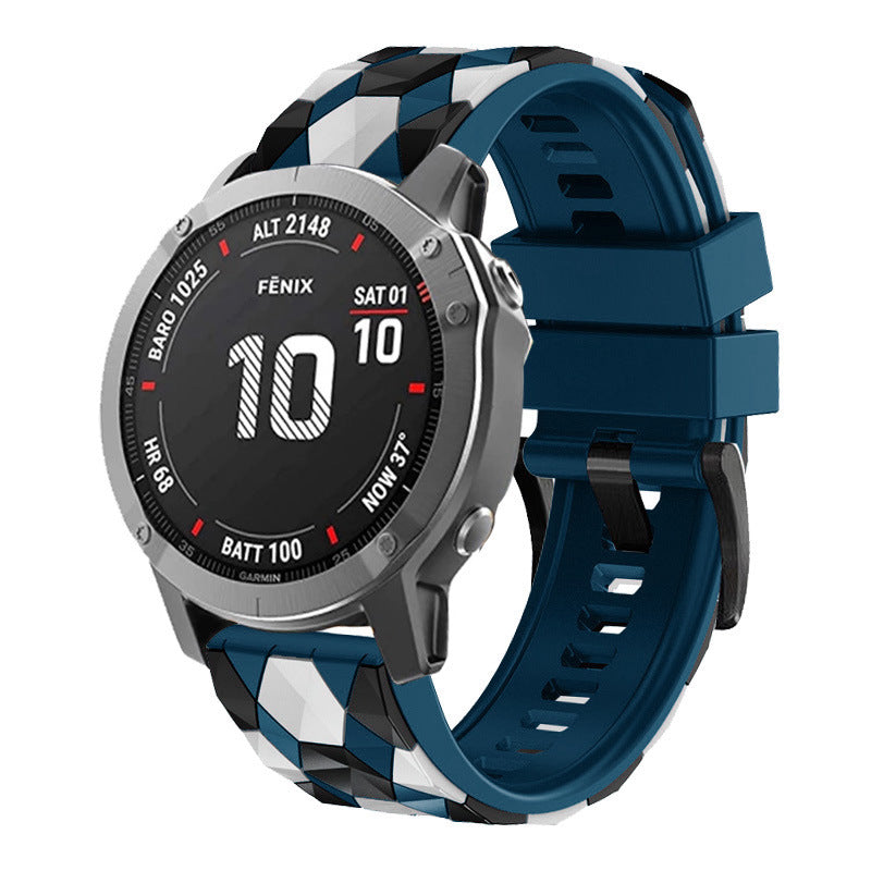 Football Pattern Sports Strap for Garmin Fenix 8 7 7X 6 6X 5X