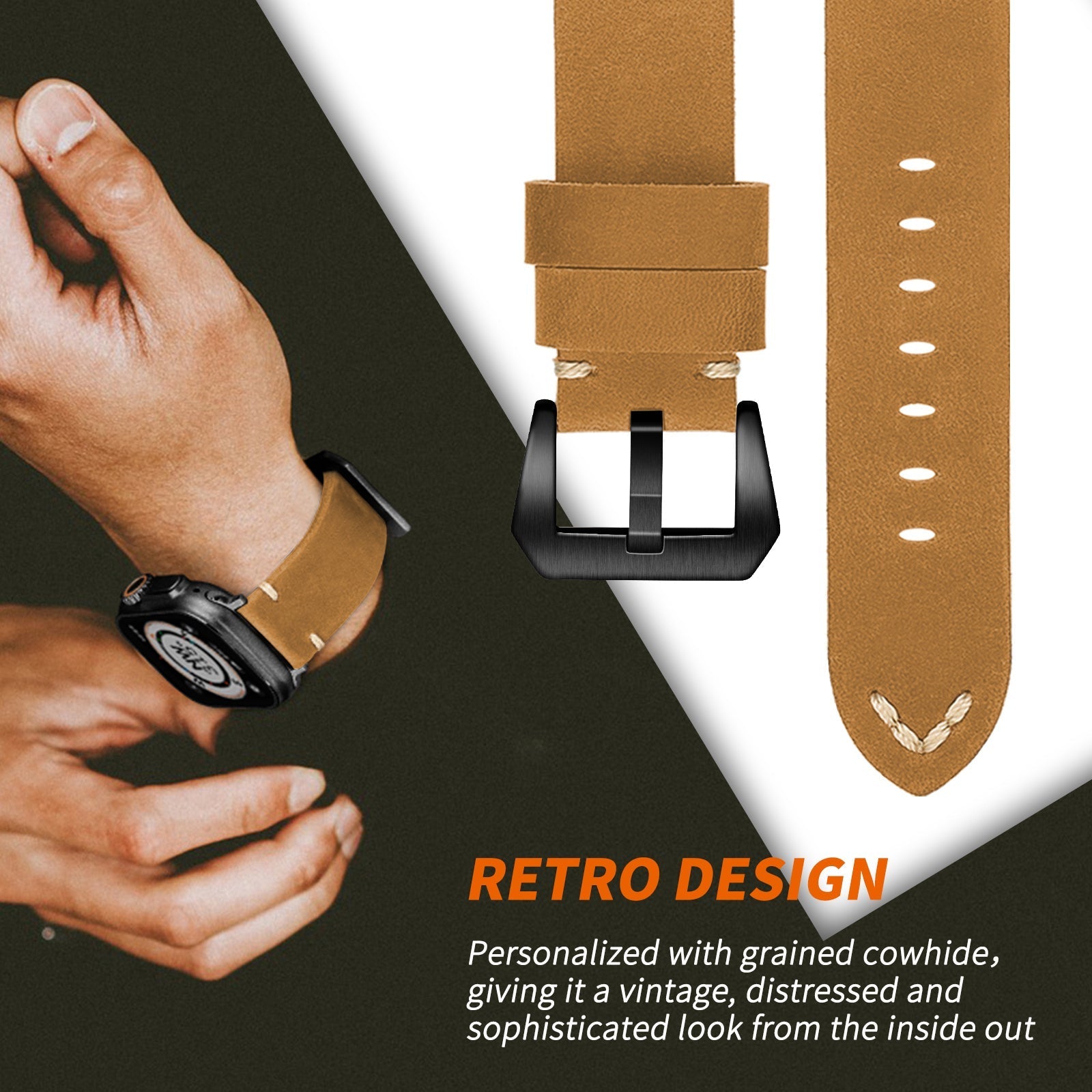 Vintage Leather Apple Watch Strap