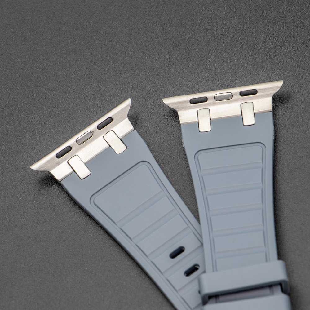 Metal Head Silicone Band For Apple Watch