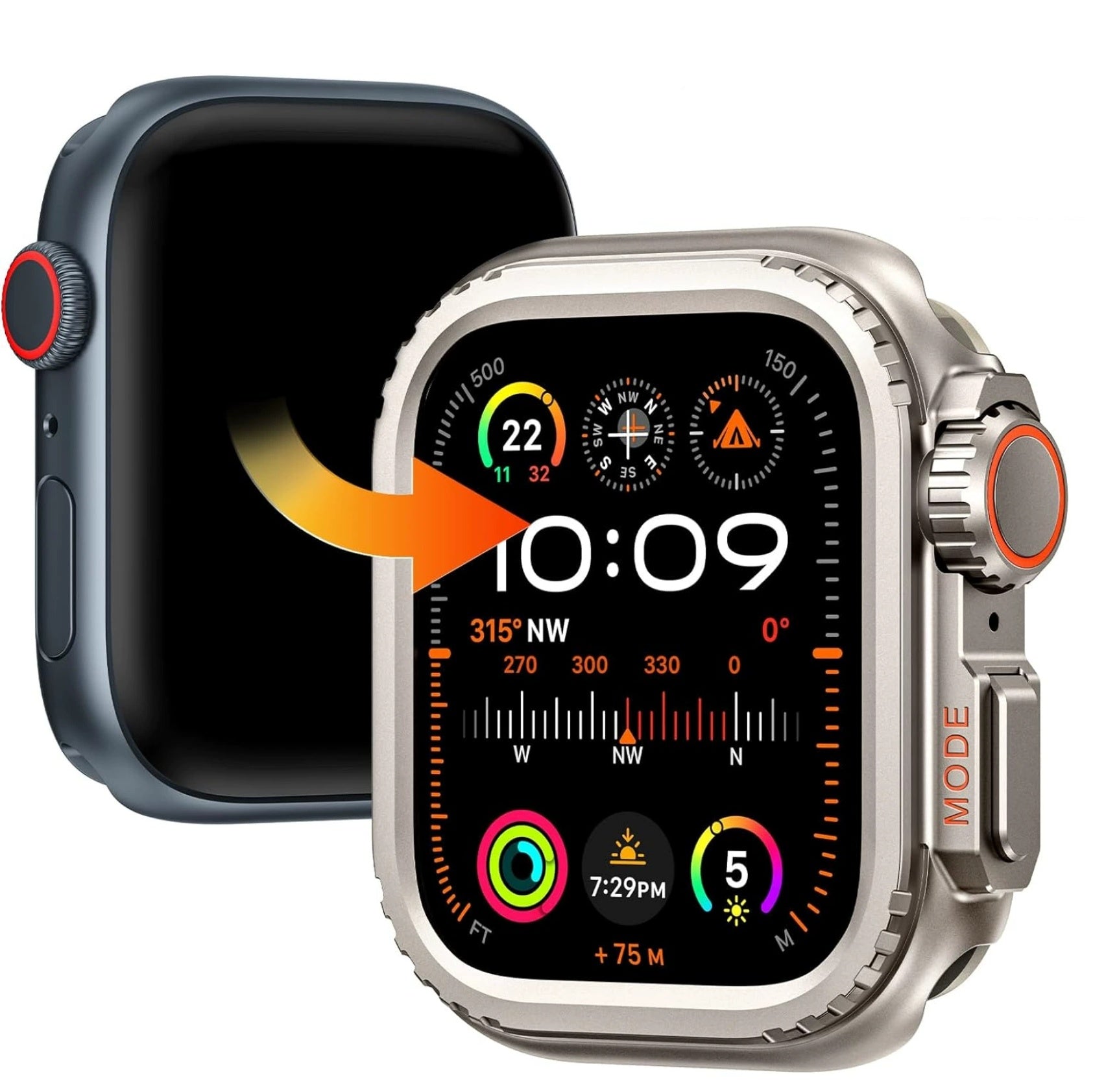 ULTRA LOOK-Rugged Titanium Alloy Case For Apple Watch