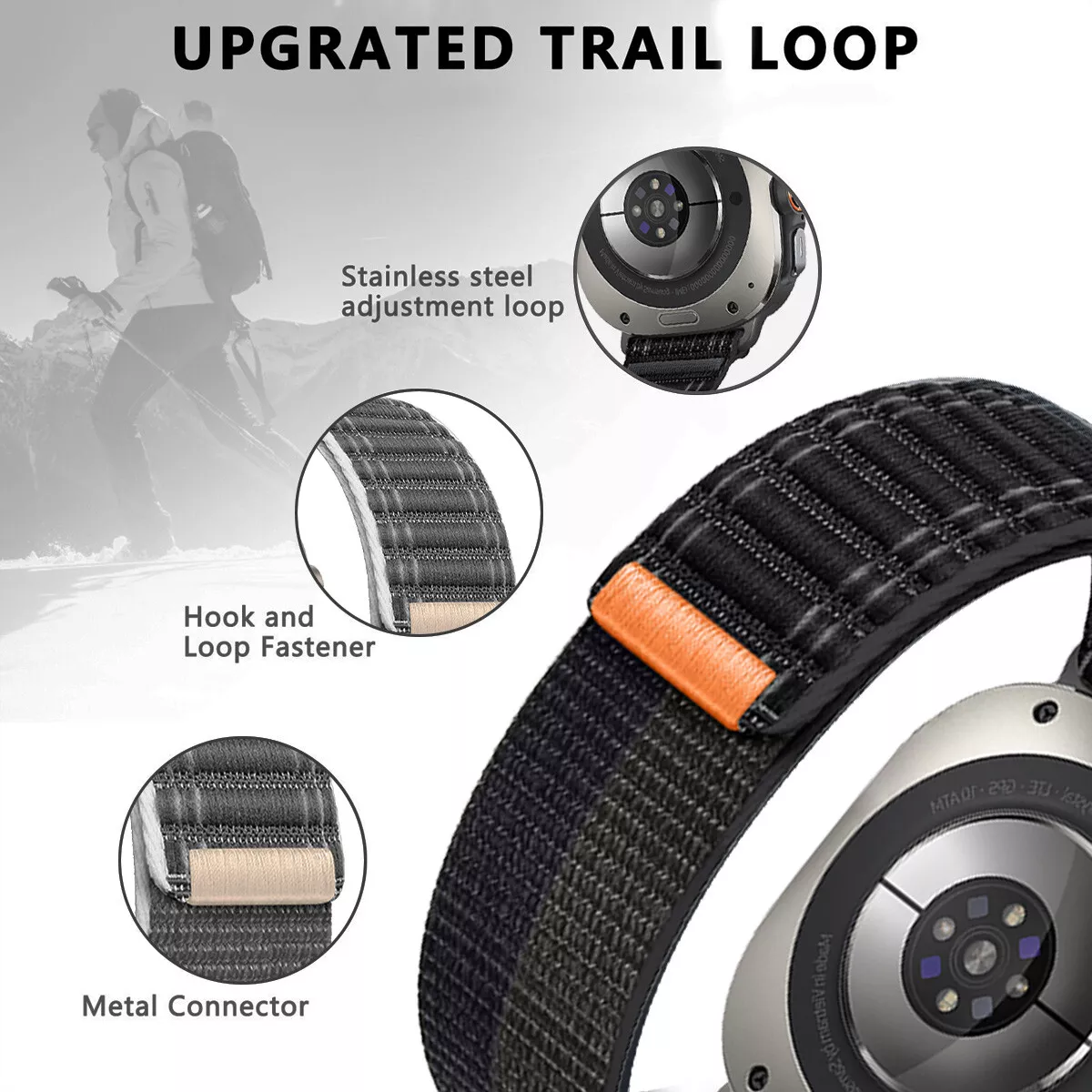 Wave Pattern Nylon Strap For Samsung Galaxy Watch Ultra /7/6/5/5 Pro/4/4Classic