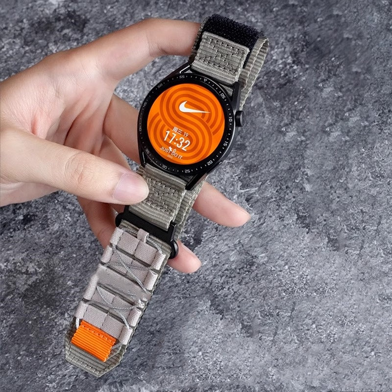 Nylon Canvas Loop Velcro Strap For Samsung Galaxy Watch Ultra/4 5 6 7 Pro