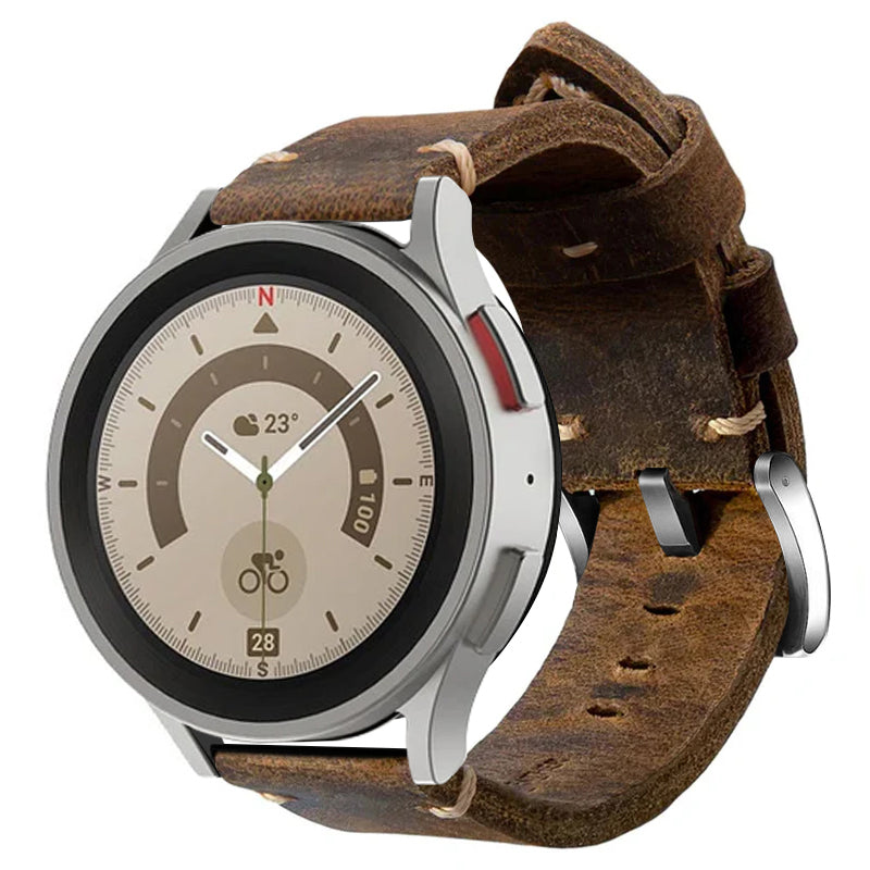 Vintage Leather Strap For Samsung Watch 7 6 4 5 Pro