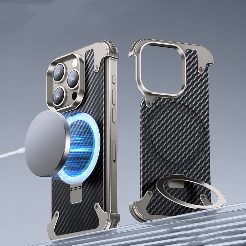 Aluminium Skeleton Carbon Fiber Design For Iphone