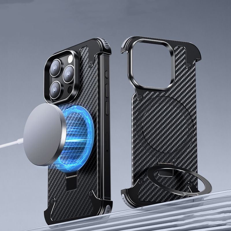 Aluminium Skeleton Carbon Fiber Design For Iphone
