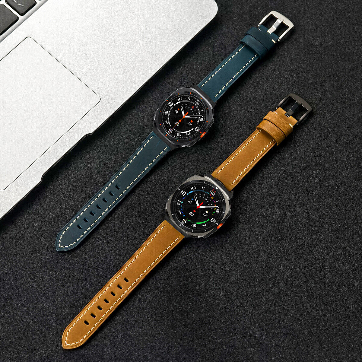 Classic Leather Strap Band For Samsung Watch Ultra 47mm