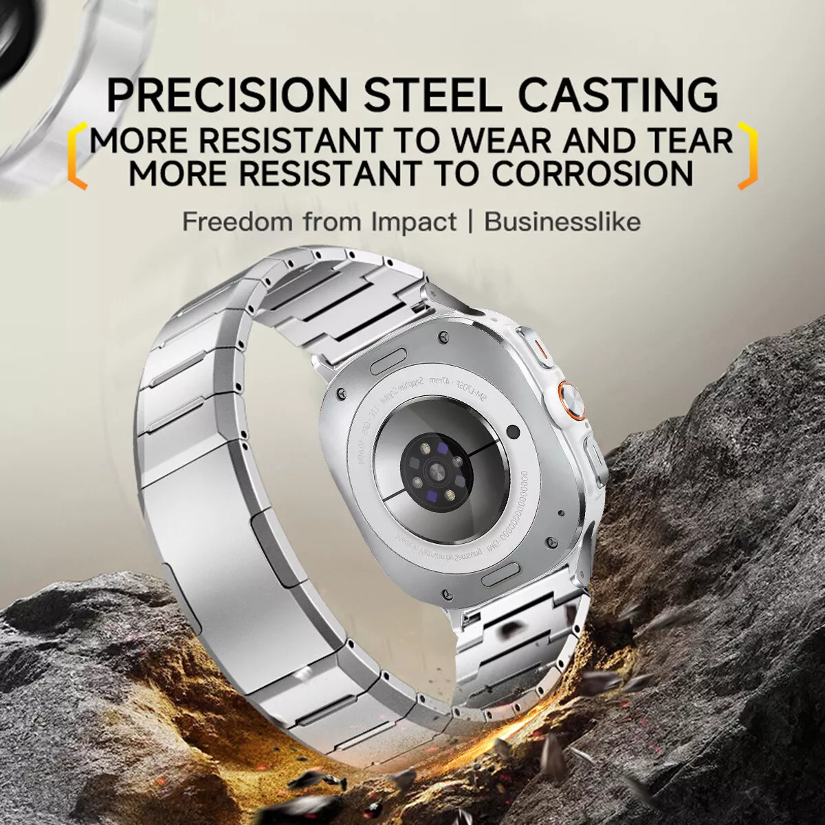 Geometric steel band for Samsung watch band