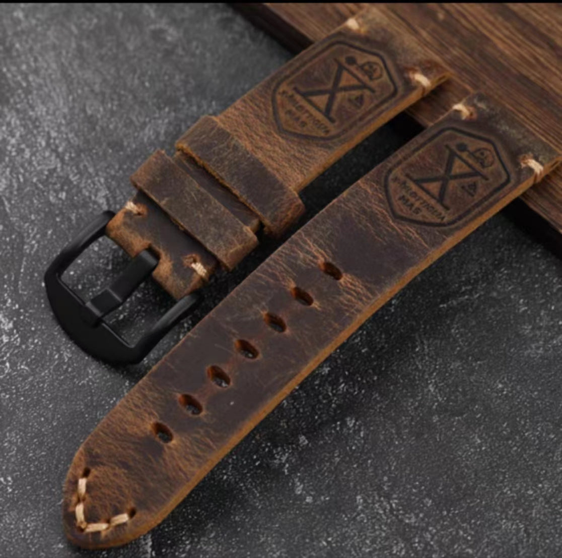 Vintage Leather Strap For Samsung Watch 7 6 4 5 Pro