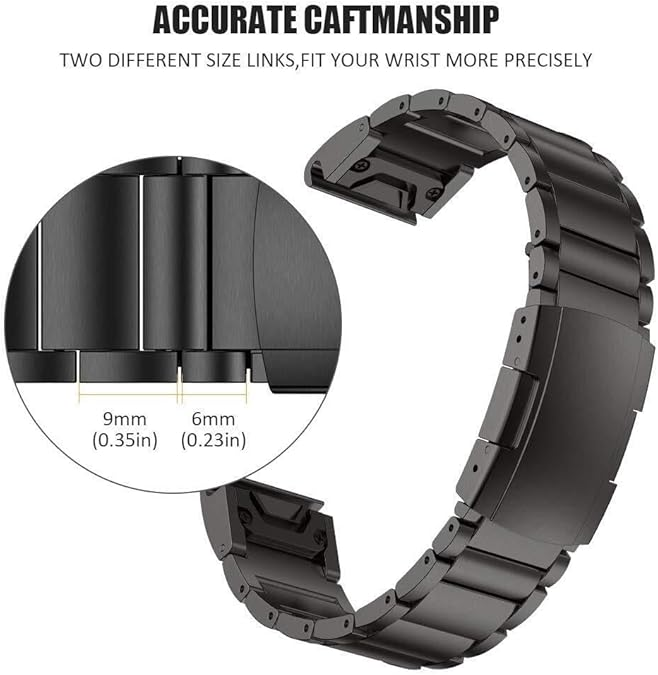 Titanium Watch Band Quick Install Strap for Garmin Fenix 8/7X/6X Pro/5X
