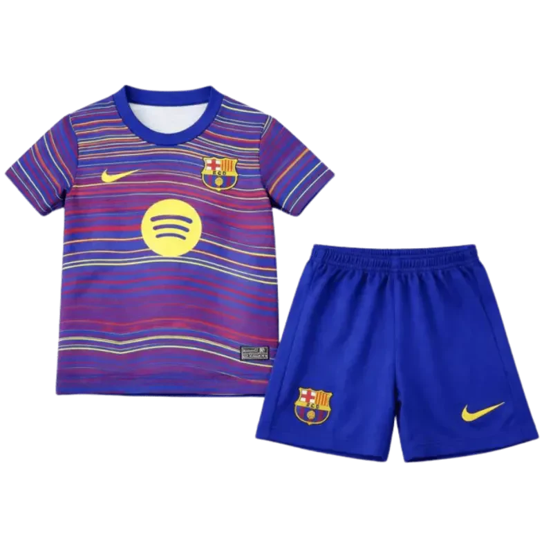 25/26 Kids Barcelona Pre-Match Kit