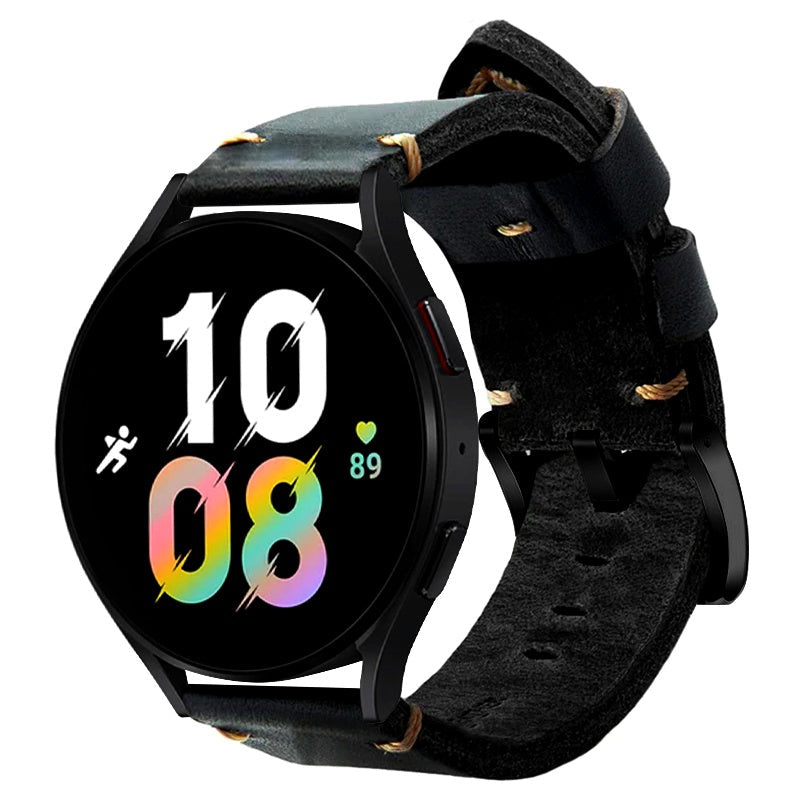 Vintage Leather Strap For Samsung Watch 7 6 4 5 Pro