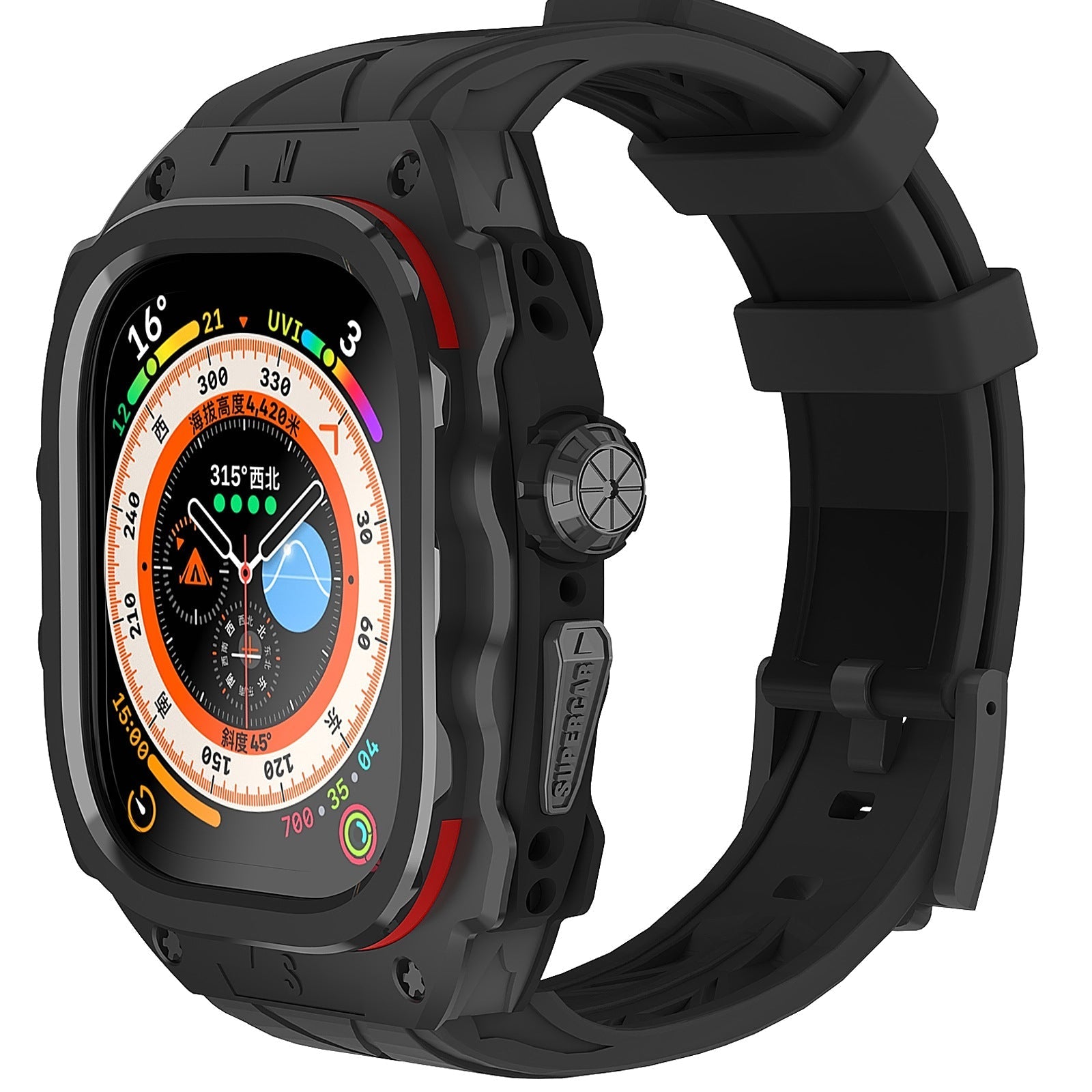 FS91 Luxury Translucent Smartwatch Case for Apple Watch Ultra-49mm