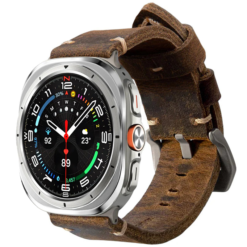 Vintage Leather Band For Samsung Watch Ultra /7/6 /5 Pro/5/4