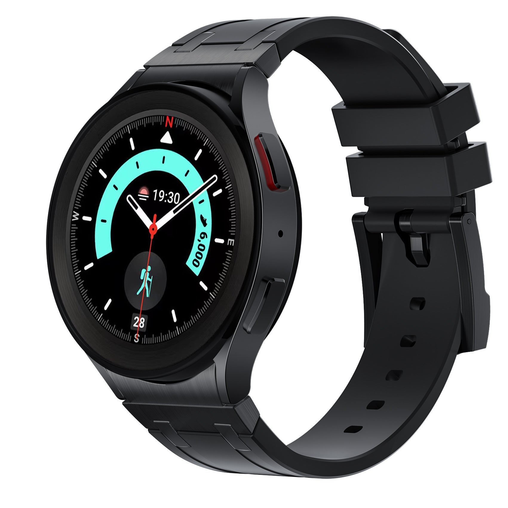 NEW AP Thick Silicone Band With Titanium Adapter For Samsung Watch Ultra/ Classic 4 /5 /Pro/6 / 7