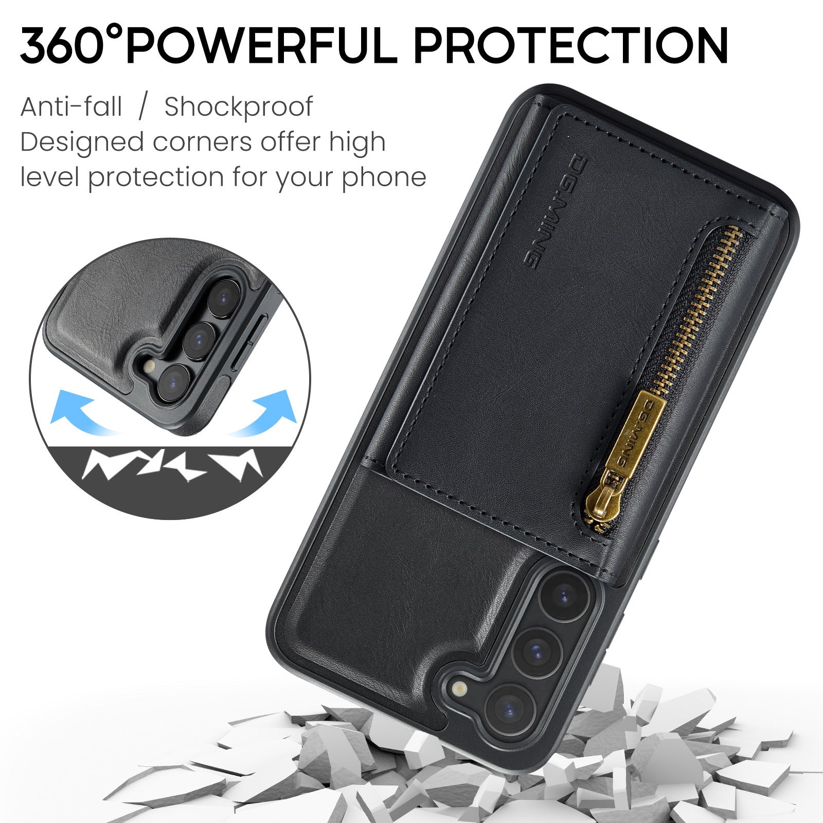 Magnetic 2 in 1 Wallet Case For iPhone 16 Pro max/ 6Pro/16/15 /14Pro