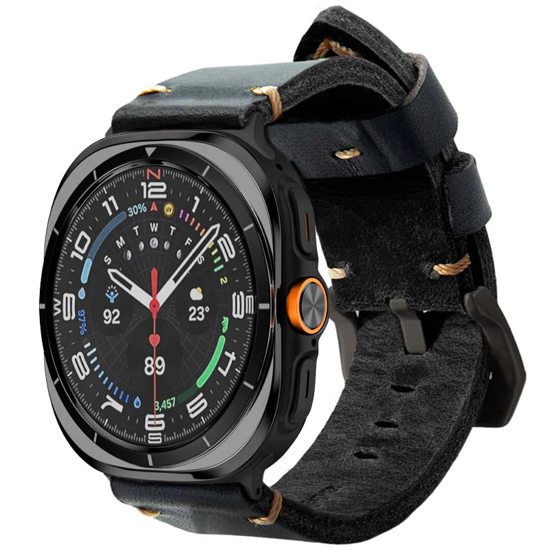 Vintage Leather Band For Samsung Watch Ultra /7/6 /5 Pro/5/4