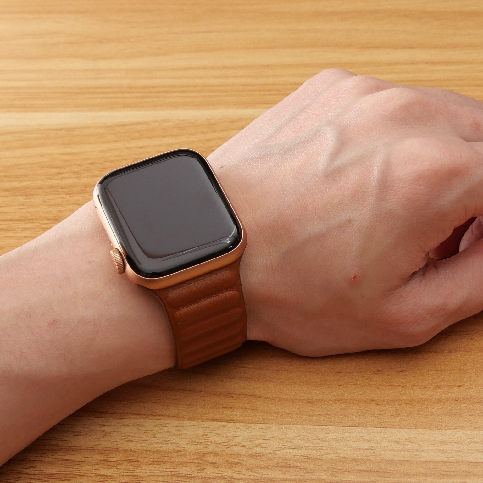 Magnetic Leather Link Band For Apple Watch