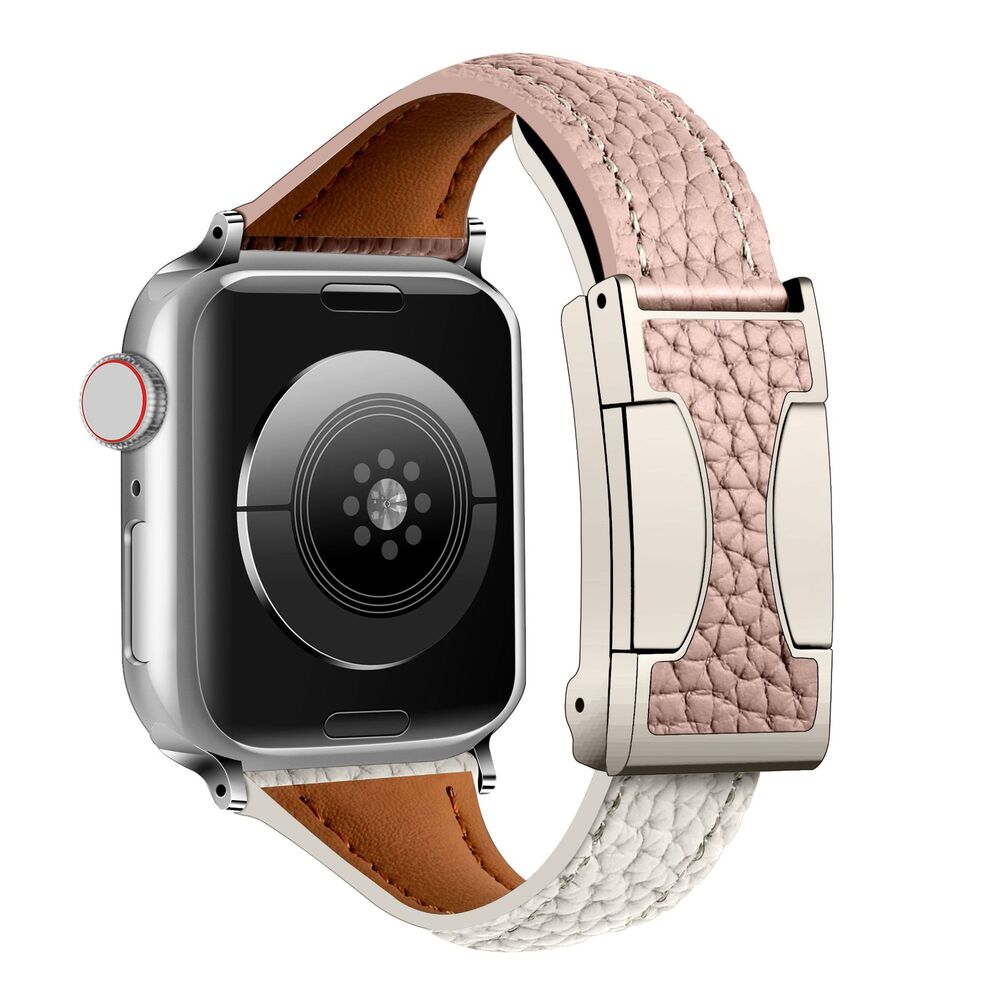 Textured Leather Strap For Apple Watch