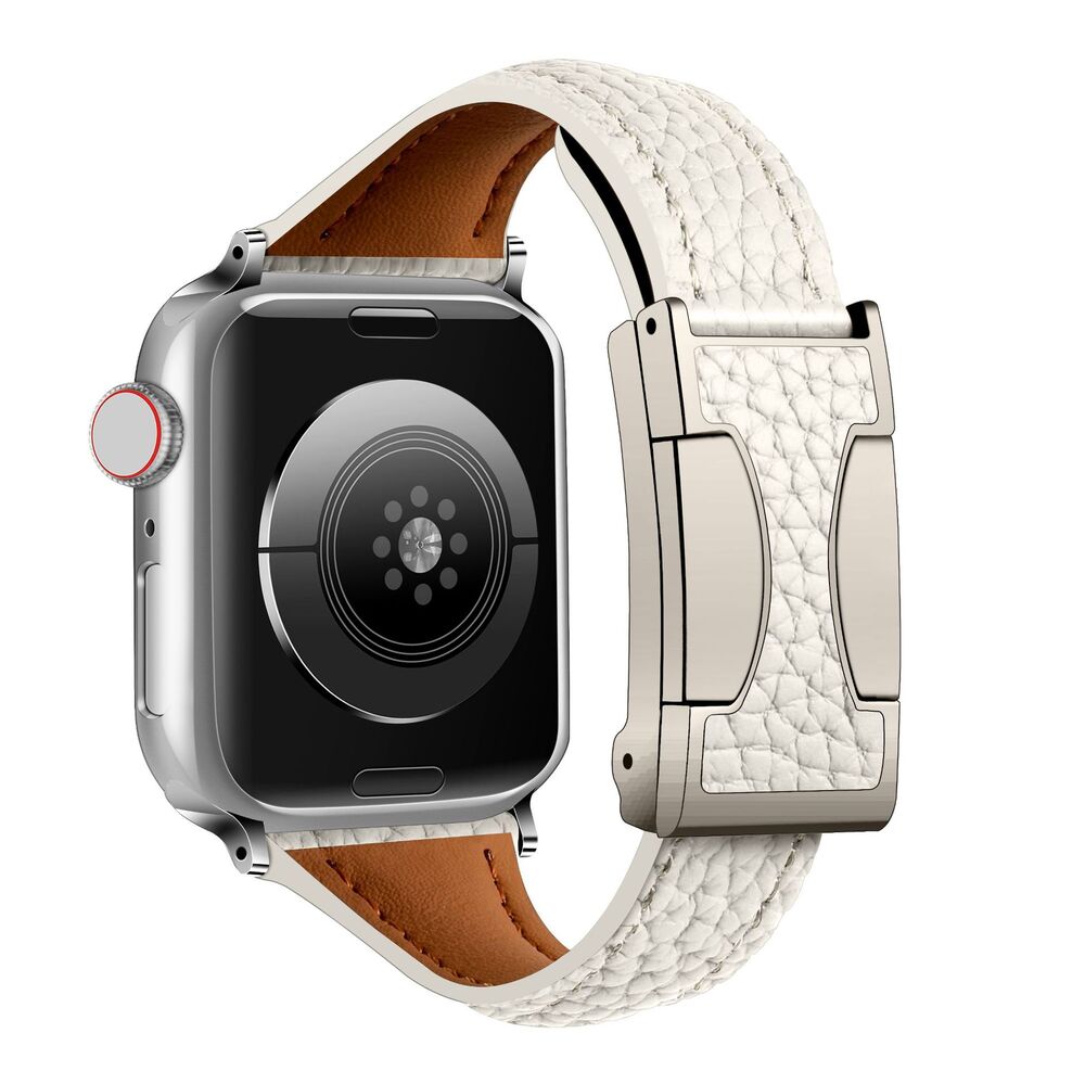 Textured Leather Strap For Apple Watch