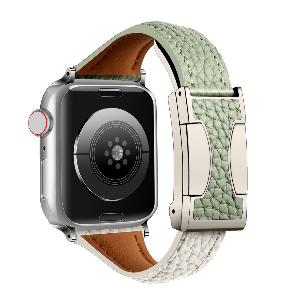 Textured Leather Strap For Apple Watch
