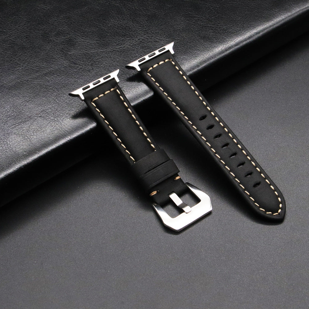 Handgefertigtes Apple Watch Lederband im Vintage-Look