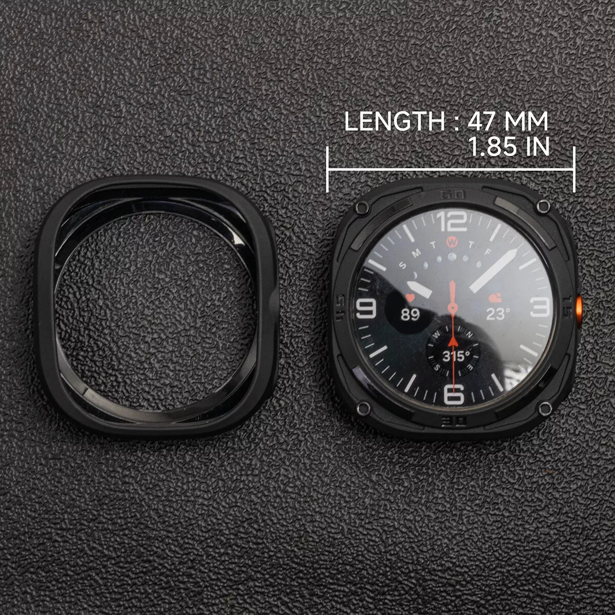 TPU Shockproof Protective Hollow Case Cover For Samsung Watch Ultra 47mm