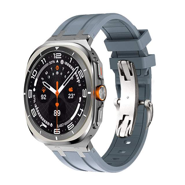 NEW AP Thick Silicone Band With Titanium Adapter For Samsung Watch Ultra/ Classic 4 /5 /Pro/6 / 7