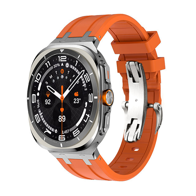 NEW AP Thick Silicone Band With Titanium Adapter For Samsung Watch Ultra/ Classic 4 /5 /Pro/6 / 7