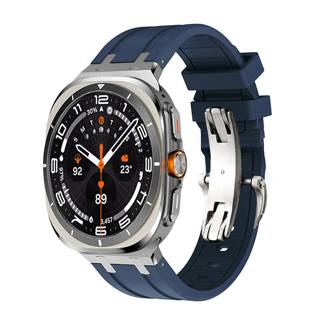 NEW AP Thick Silicone Band With Titanium Adapter For Samsung Watch Ultra/ Classic 4 /5 /Pro/6 / 7