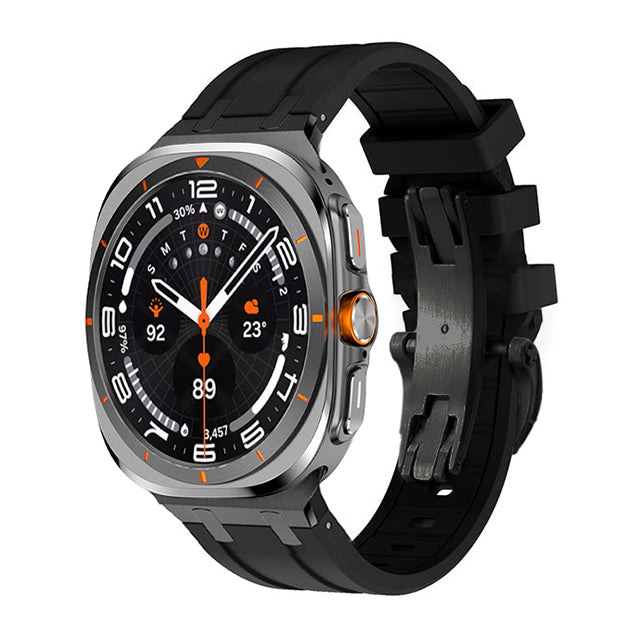 NEW AP Thick Silicone Band With Titanium Adapter For Samsung Watch Ultra/ Classic 4 /5 /Pro/6 / 7