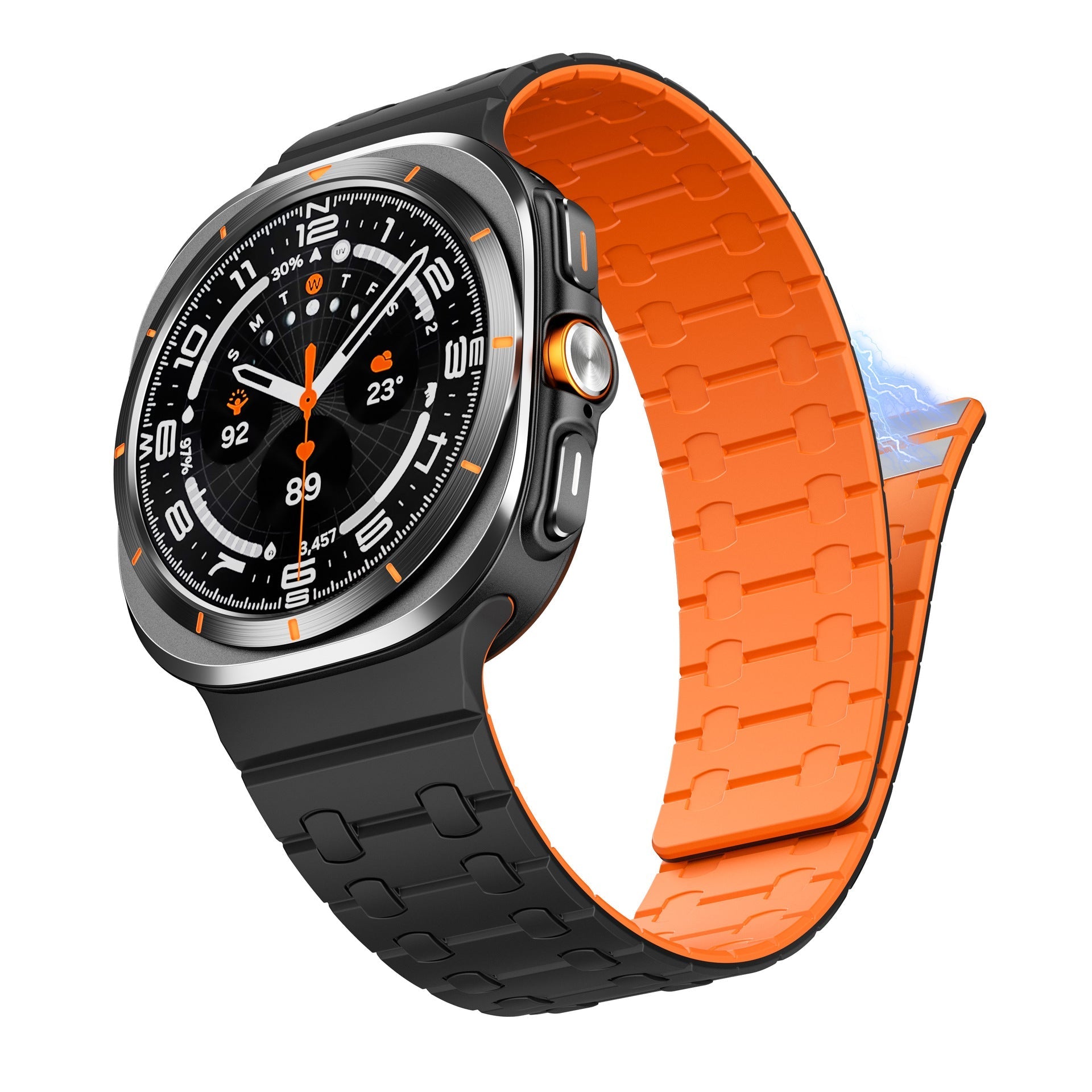 Magnetic Silicone Strap For Samunsg Watch Ultra