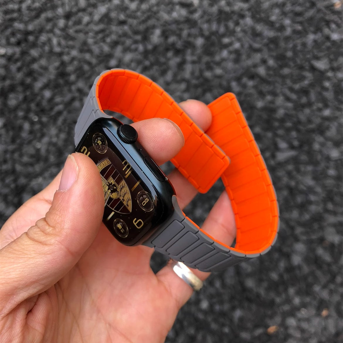 Silicone magnetic loop watch band For Apple Watch