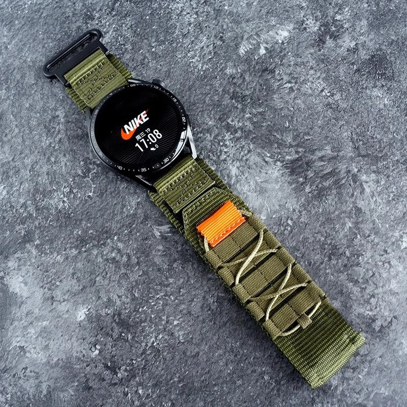 Nylon Canvas Loop Velcro Strap For Samsung Galaxy Watch Ultra/4 5 6 7 Pro