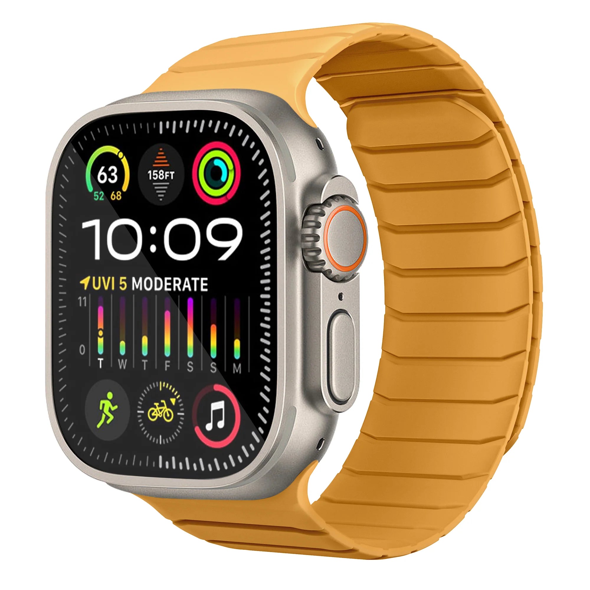 Tire tread magnetic strap for Apple Watch