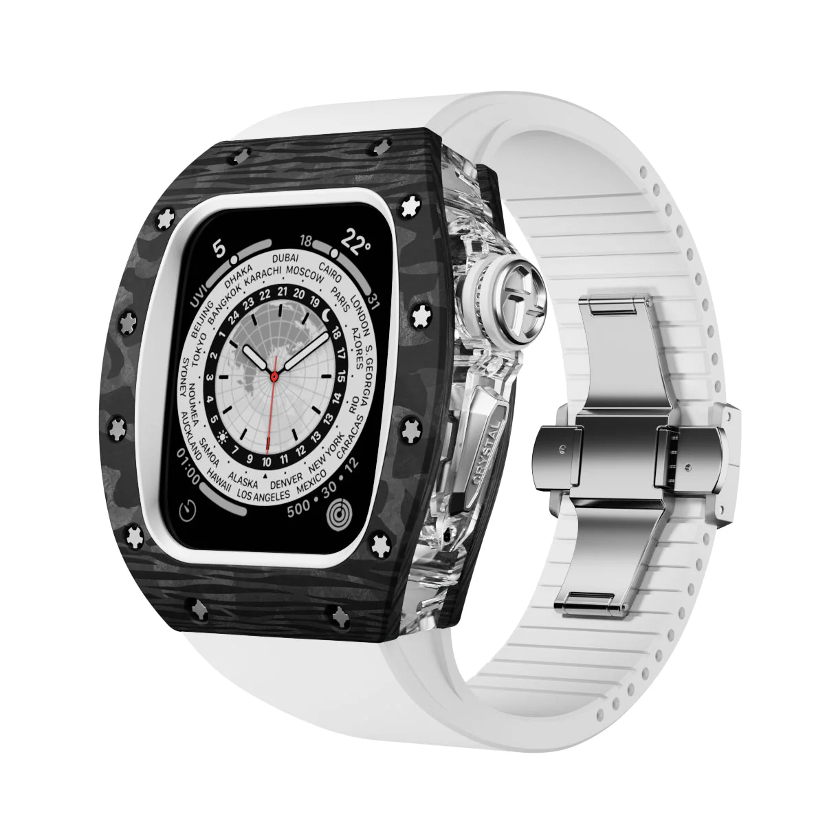 Carbon Fiber Crystal Case Mod Kit For Apple Watch