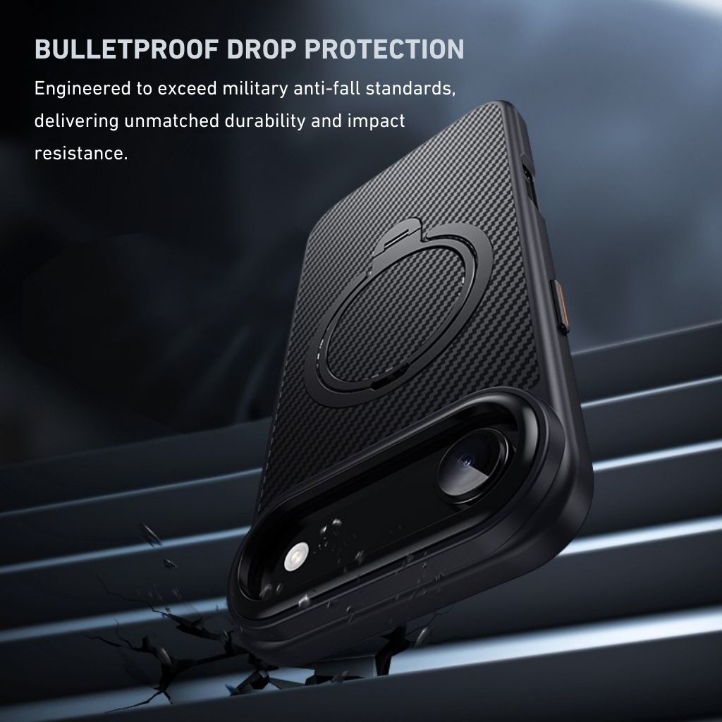 Carbon Fiber Magnetic Shield Phone Case