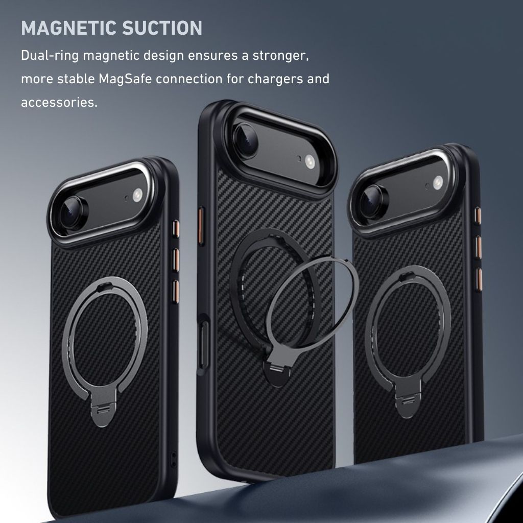 Carbon Fiber Magnetic Shield Phone Case