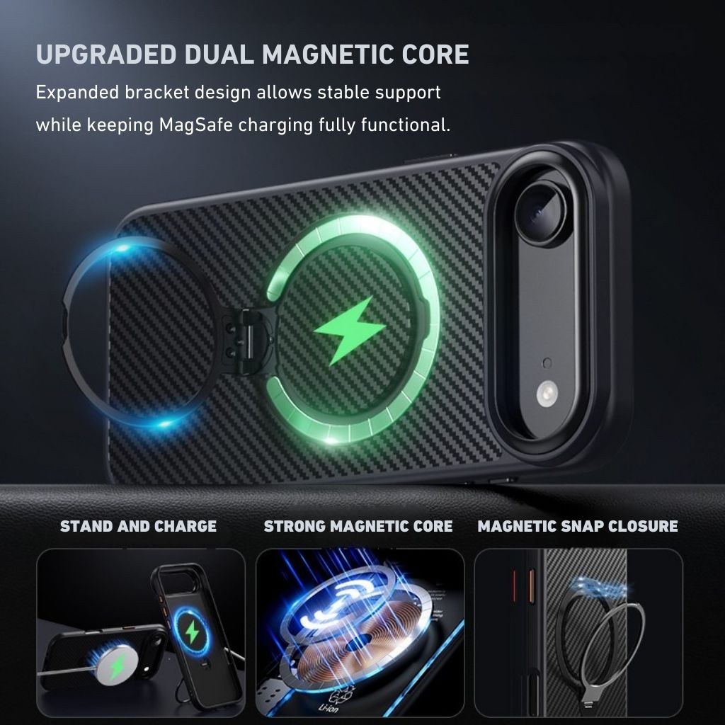 Carbon Fiber Magnetic Shield Phone Case