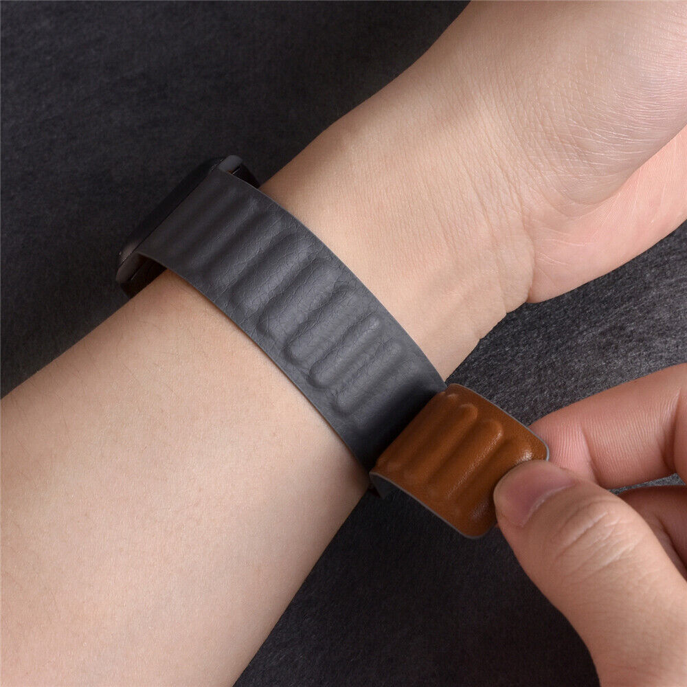 Magnetic Leather Link Band For Apple Watch