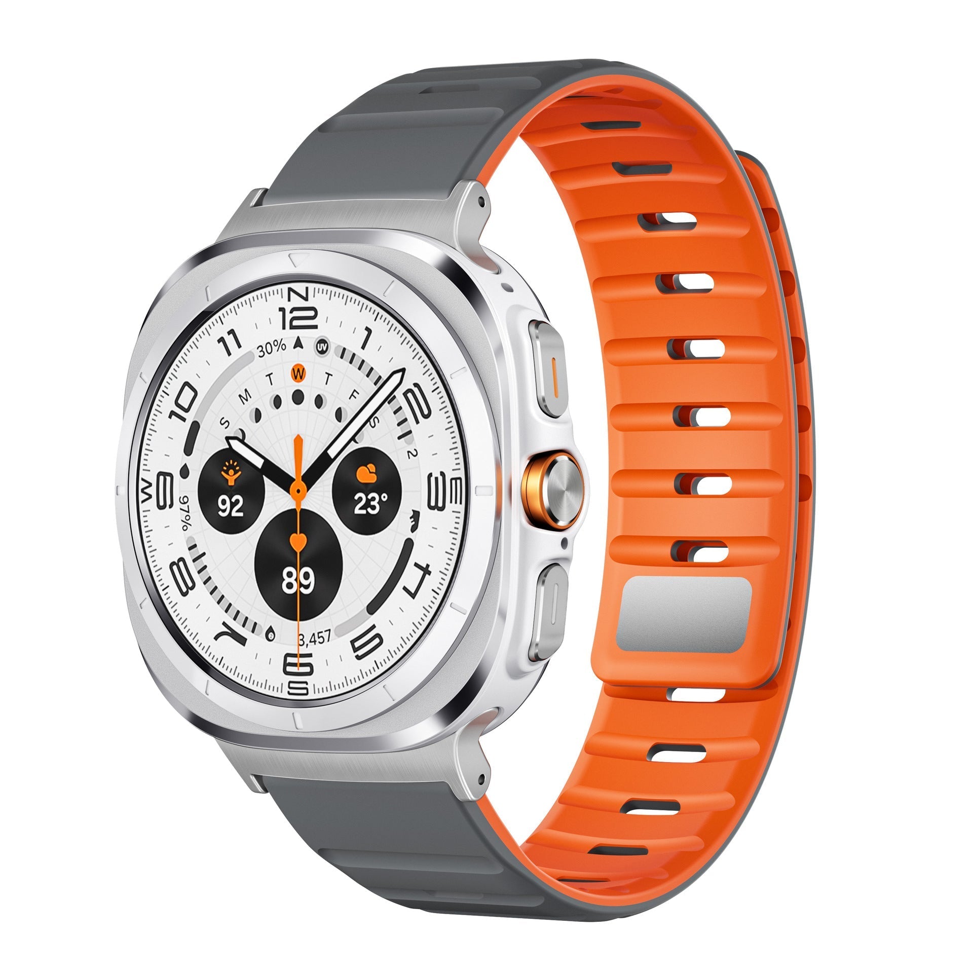 Sport Silicone Magnetic Buckle Watch Strap for Samsung Galaxy Watch 7 Ultra