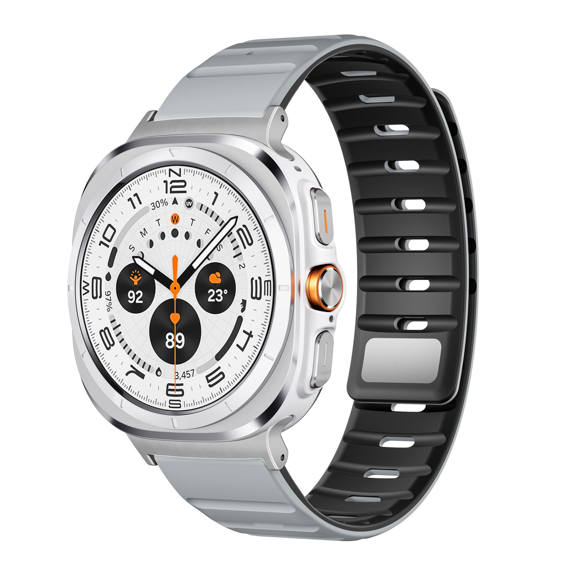 Sport Silicone Magnetic Buckle Watch Strap for Samsung Galaxy Watch 7 Ultra