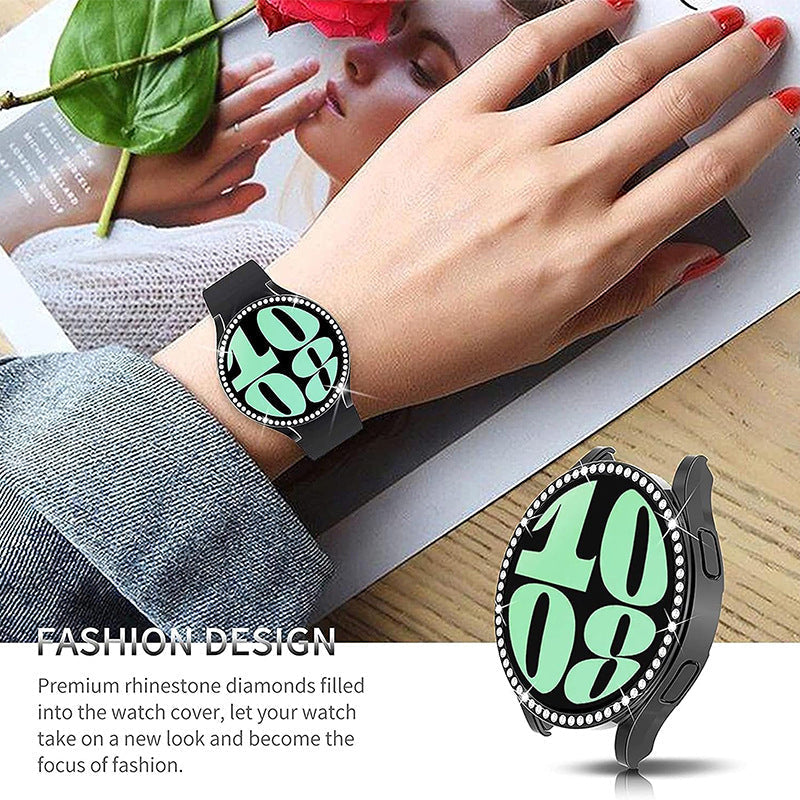 Diamond-Encrusted Protective Case For Samsung Galaxy Watch7/6/5